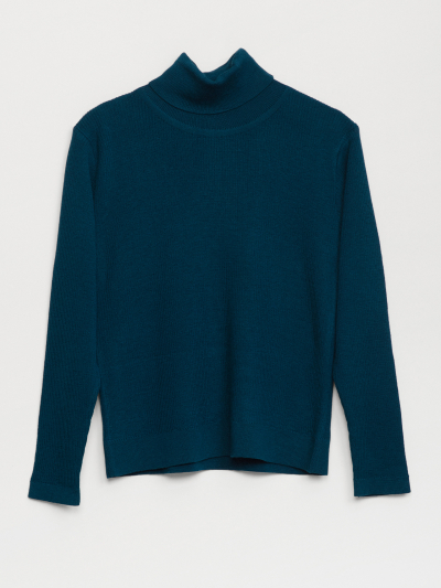 Wool Rib Turtleneck